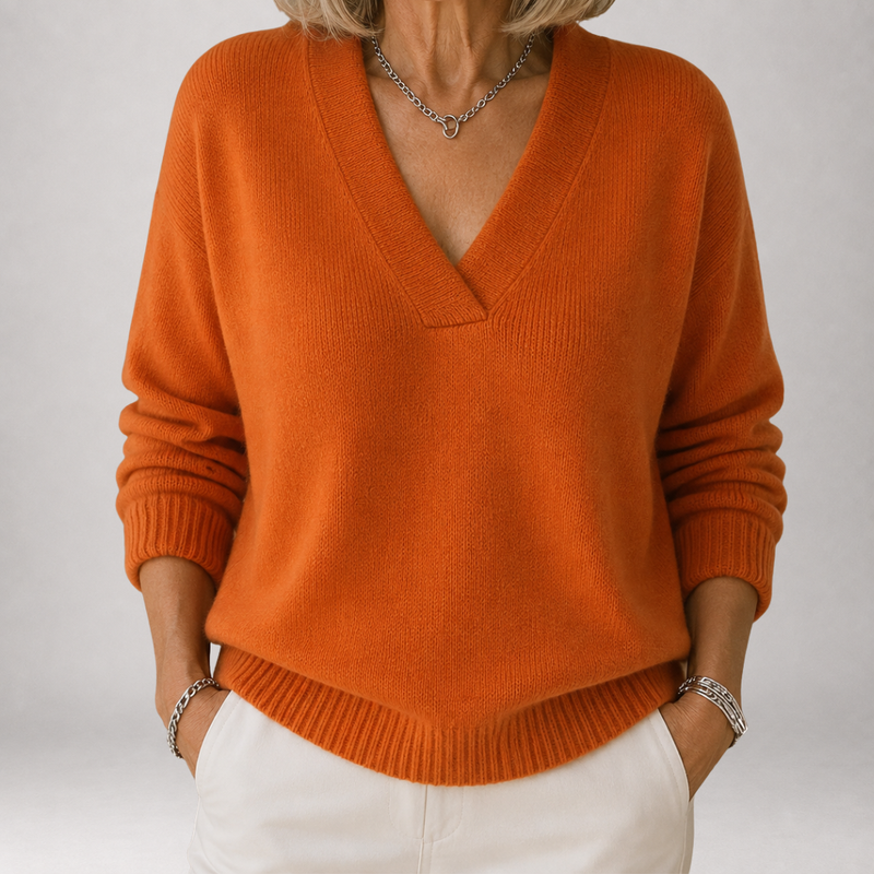 Quilla™ | Pull côtelé à col en V
