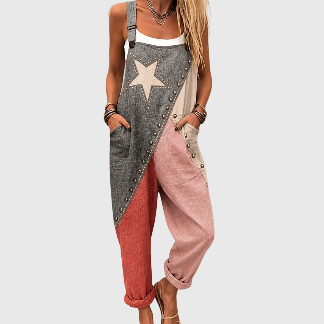 Stella | Salopette patchwork vintage