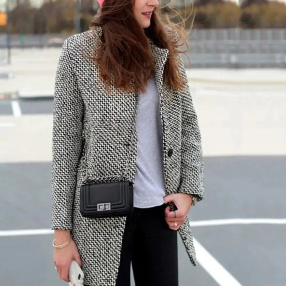 Manteau long ajusté élégant