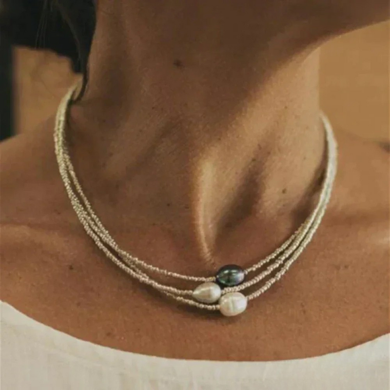 ANTIGUA | Collier de perles d'eau douce d'inspiration vintage