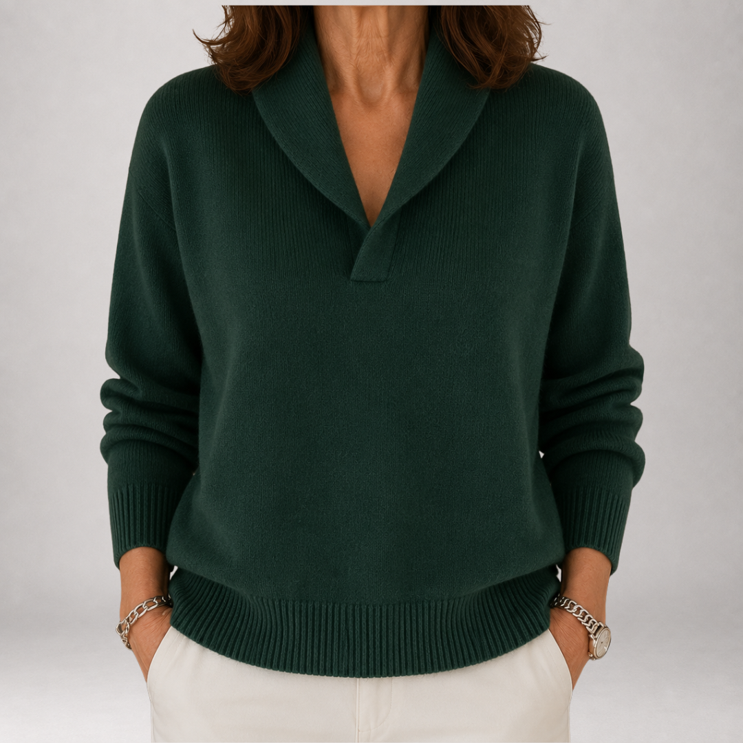 Genevra™ | Pull à col châle et décolleté en V