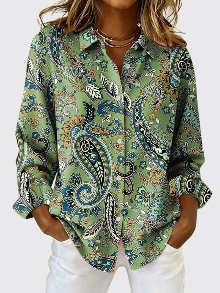 Blouse Boutonnée à Imprimé Cachemire JOANNA