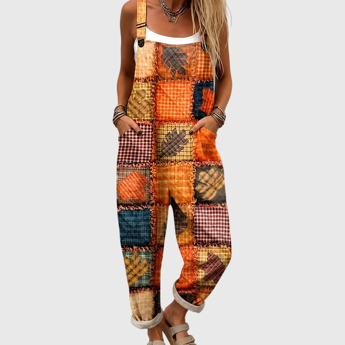 Combinaison patchwork rustique