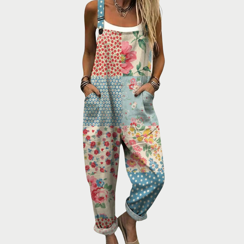 Combinaison motif artistique multicolore