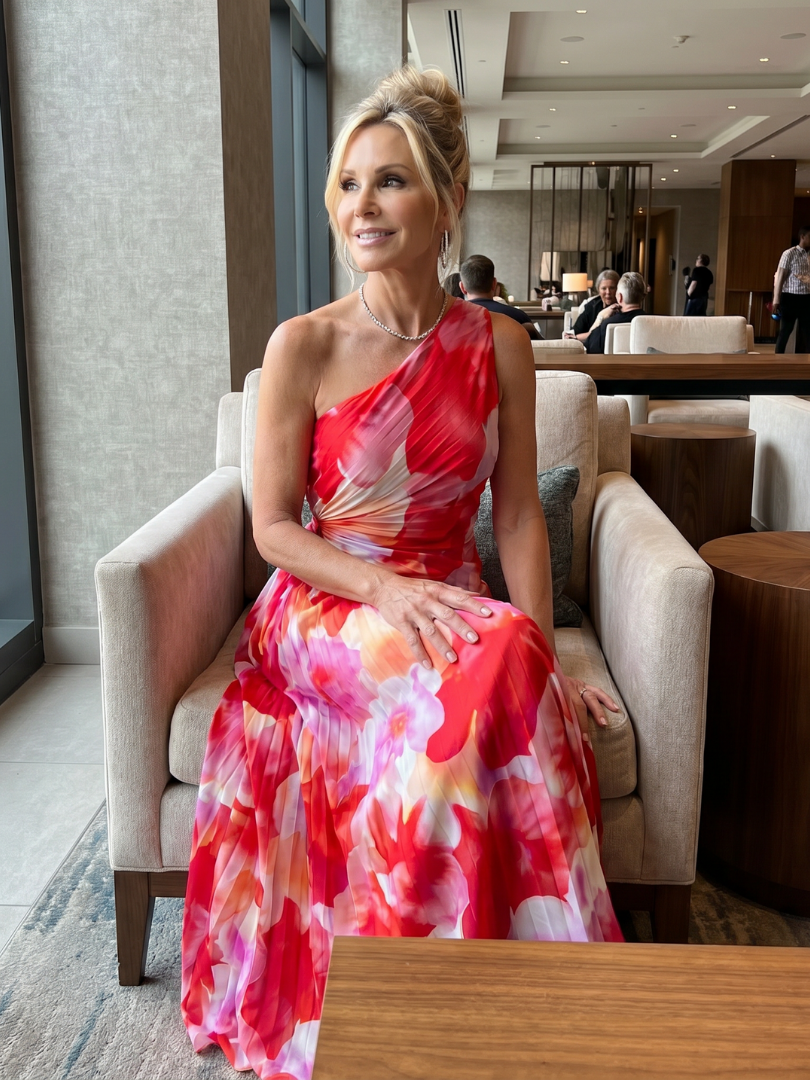Robe Midi à Une Épaule et Buste Plissé TAYA