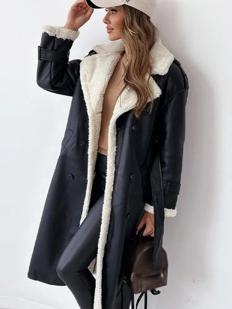 Trench-coat portefeuille ceinturé