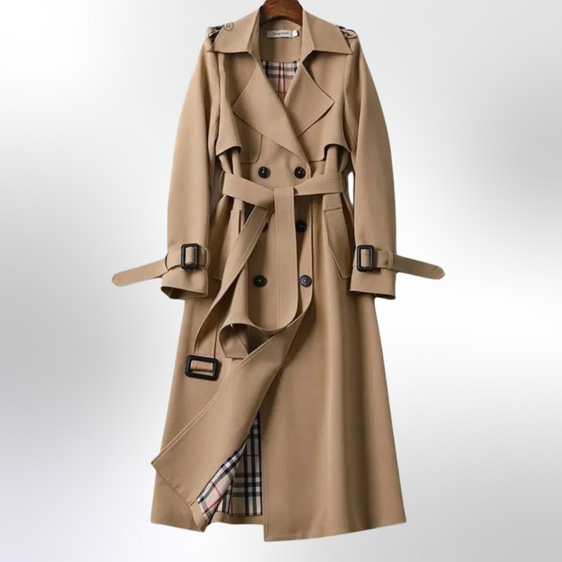 Trench croisé ceinturé