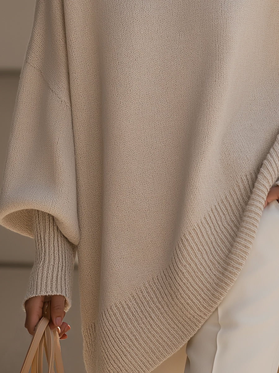 Isolde | Pull oversize à drapé en maille