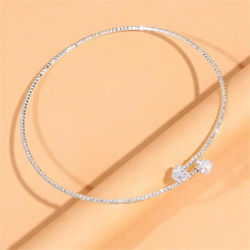 AMARA | Collier ras-de-cou cœur en cristal