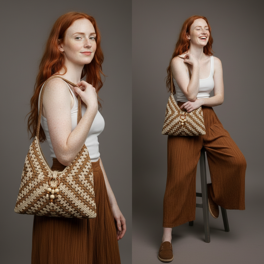 Grand sac crocheté Noelle
