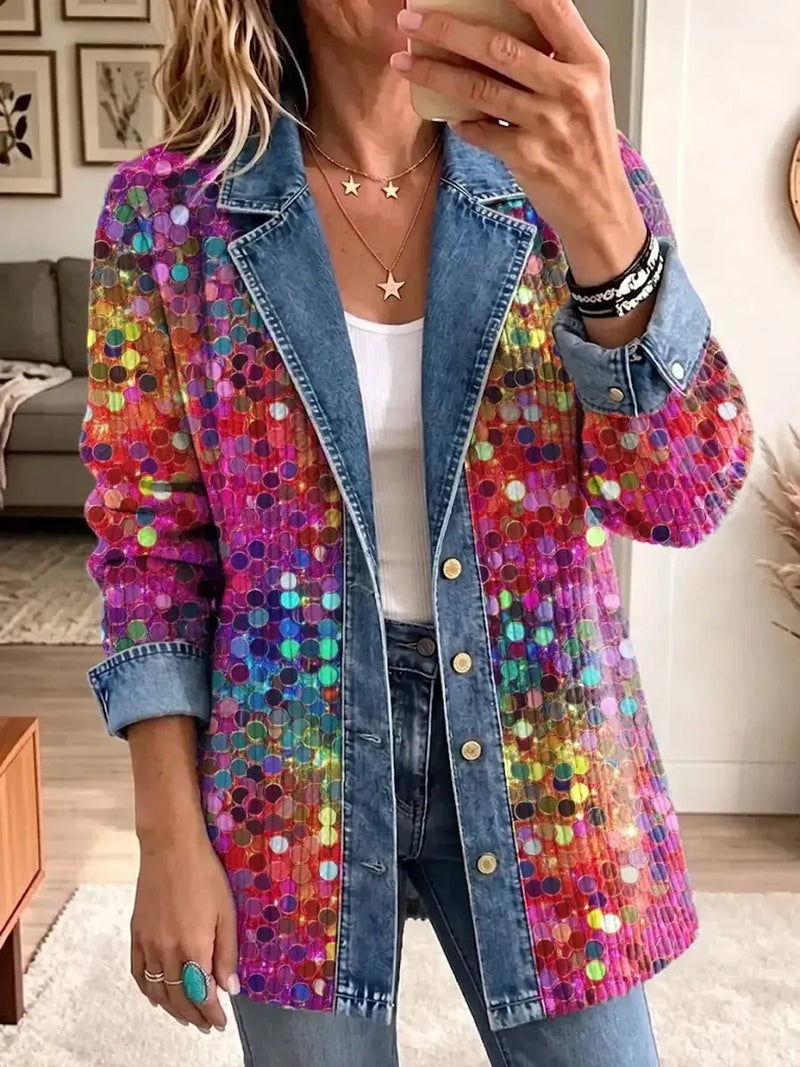 Eleanor | Veste rétro à motif de sequins brillants
