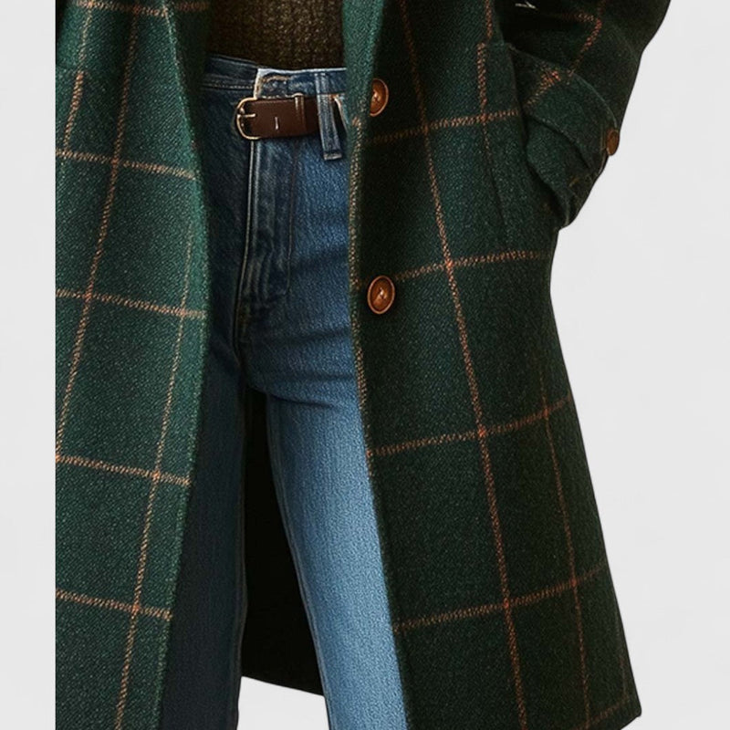 Manteau à carreaux classique