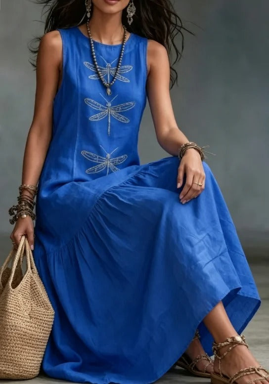Robe Midi à Libellule VIOLET