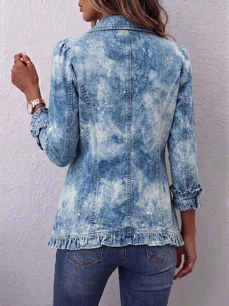 Jemison™ | Veste bohème à volants et imprimé botanique vintage dégradé
