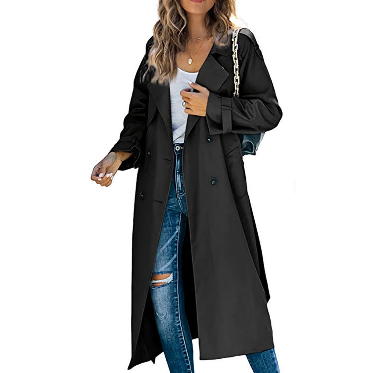 Juliet | Trench long croisé à ceinture
