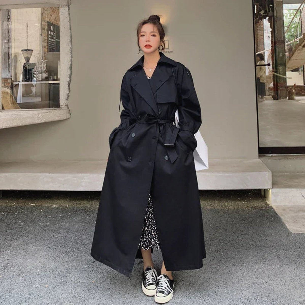 Lena | Trench long croisé oversize