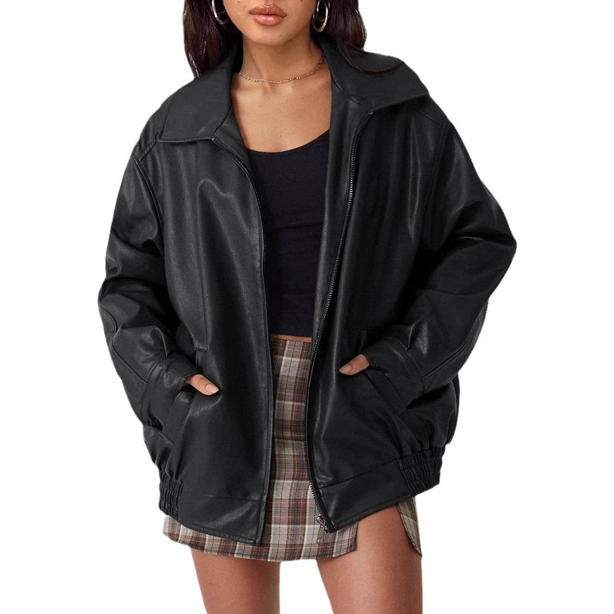 Nicola | Blouson bomber zippé décontracté