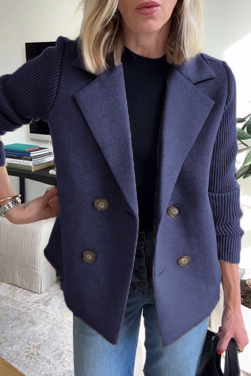 Manteau blazer longline décontracté