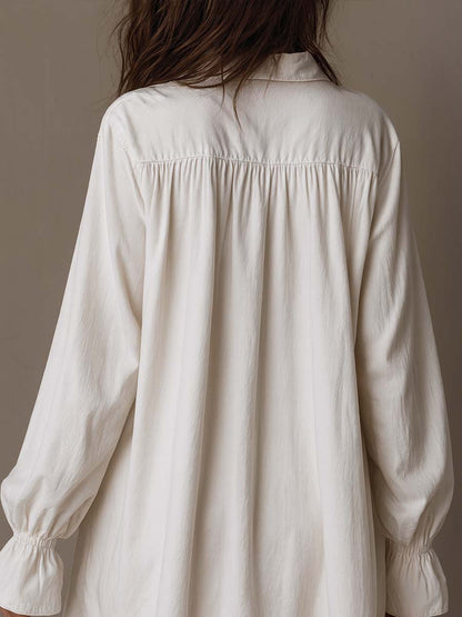 Lucia | Robe chemise à détails dentelle