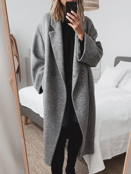 Trench-coat oversize croisé ceinturé