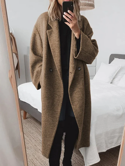 Trench-coat oversize croisé ceinturé