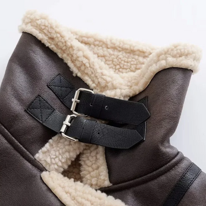 Trench-coat long croisé ceinturé