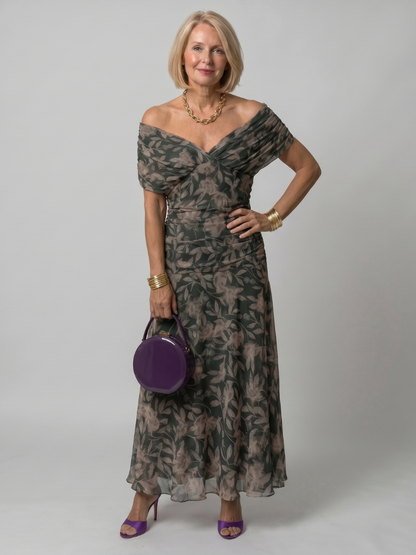Robe Midi Fluide à Épaules Dénudées CALEN
