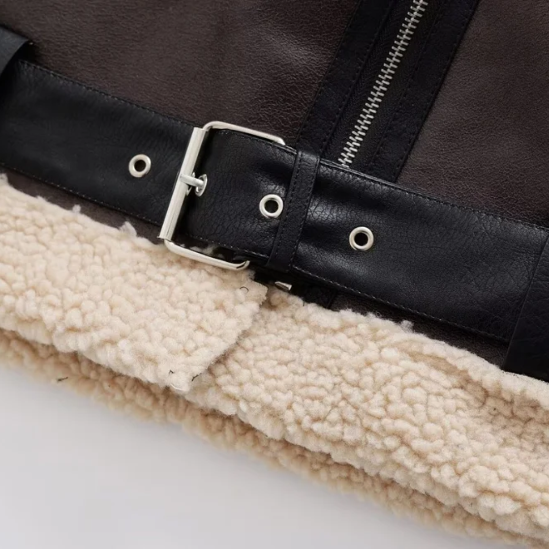 Trench-coat long croisé ceinturé