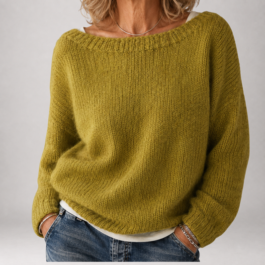 Brienne™ | Pull en grosse maille à col bateau