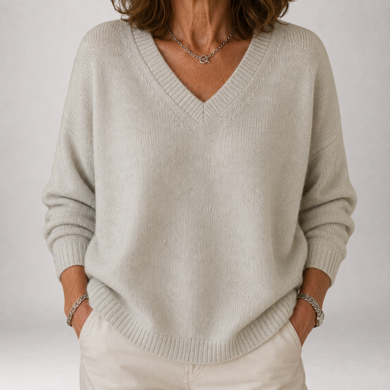 Hesper™ | Pull doux en maille à col en V