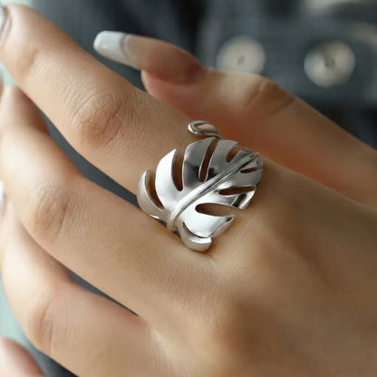 Bague à feuille de Monstera