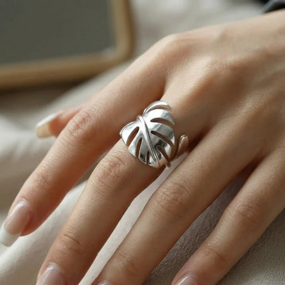 Bague à feuille de Monstera
