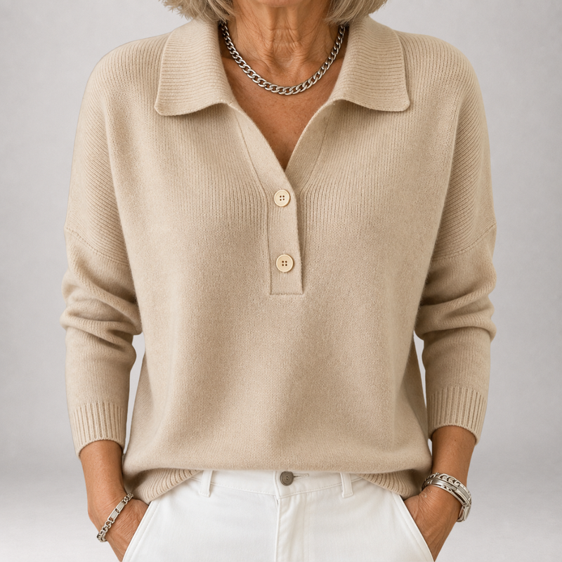 Adaline™ | Pull en maille à col polo