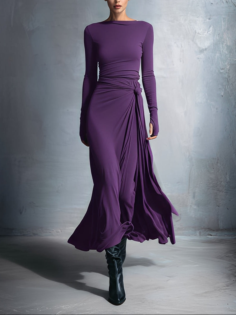Naiara | Robe longue nouée sur le côté