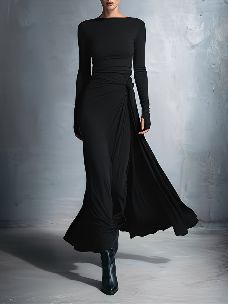 Naiara | Robe longue nouée sur le côté