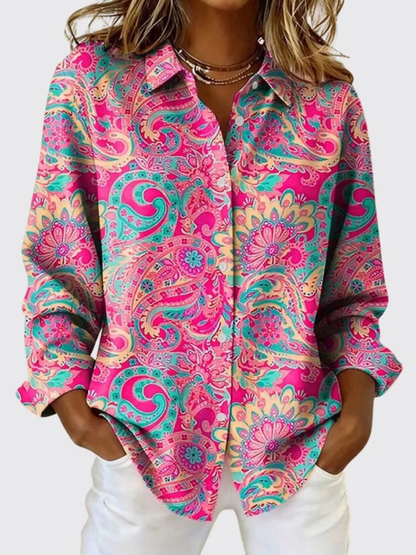 Blouse Boutonnée à Imprimé Cachemire JOANNA