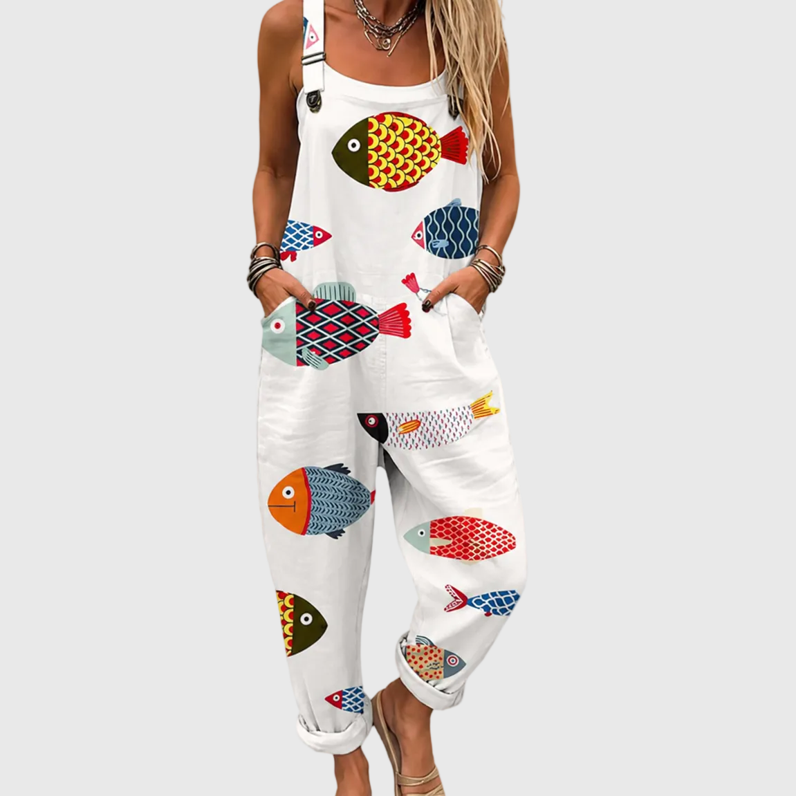 Combinaison douce à motif poissons colorés