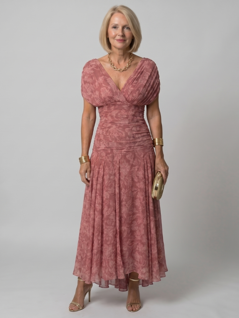 Robe Midi Fluide à Épaules Dénudées CALEN