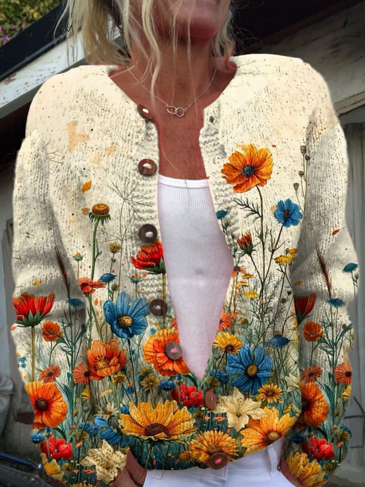 Tansy™ | Cardigan vintage à imprimé floral