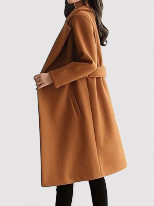 Manteau d'hiver long ceinturé