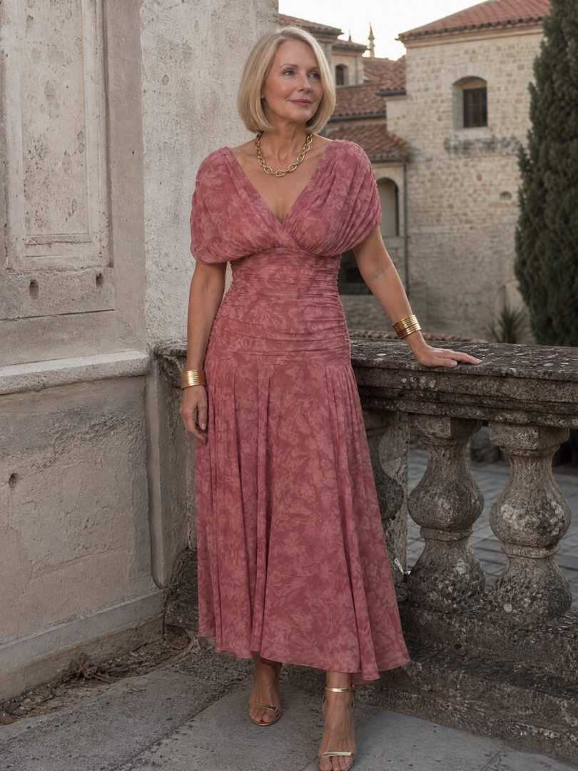 Robe Midi Fluide à Épaules Dénudées CALEN