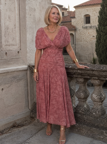 Robe Midi Fluide à Épaules Dénudées CALEN