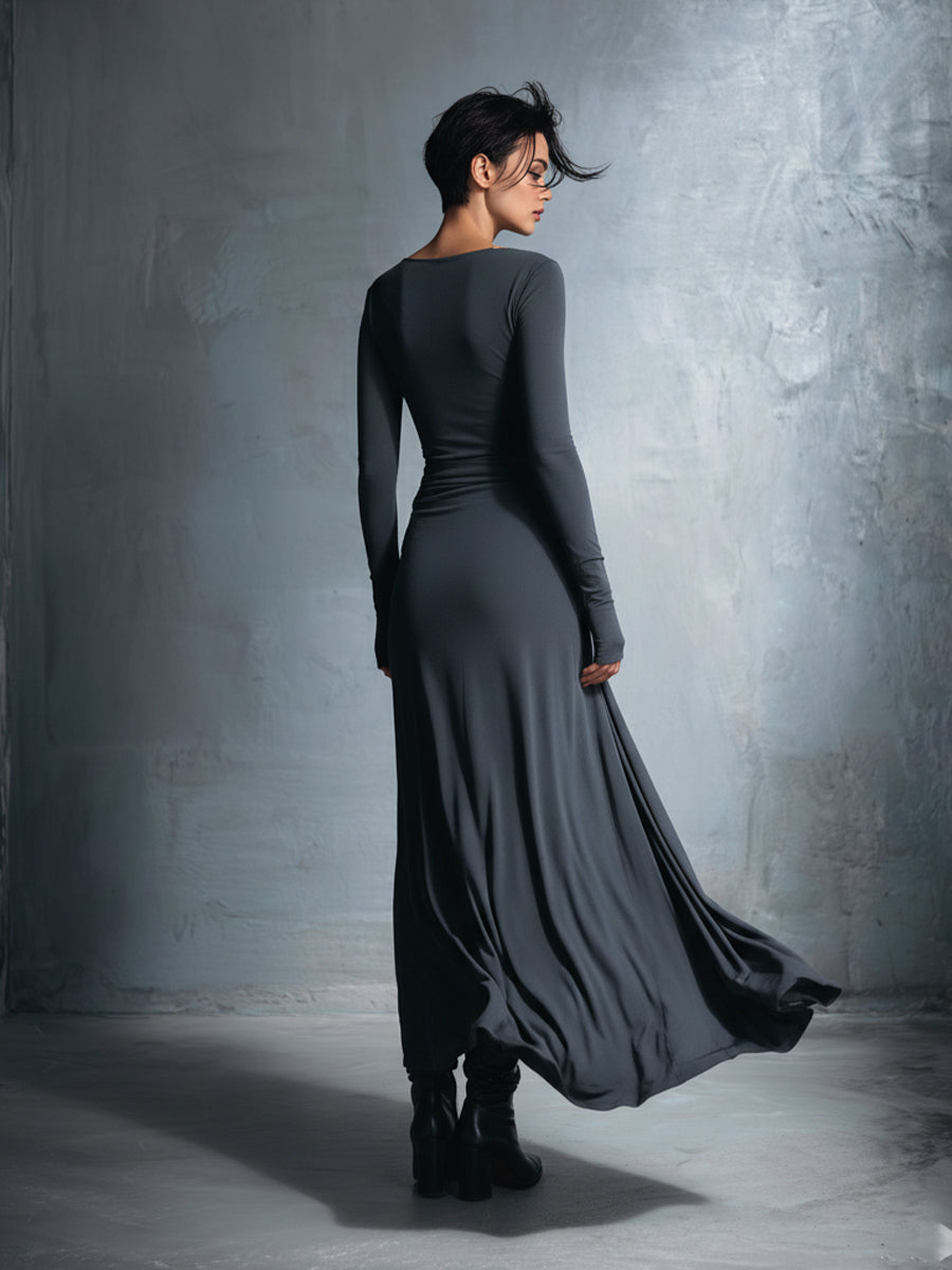 Naiara | Robe longue nouée sur le côté