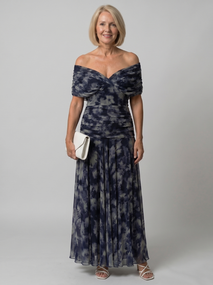 Robe Midi Fluide à Épaules Dénudées CALEN