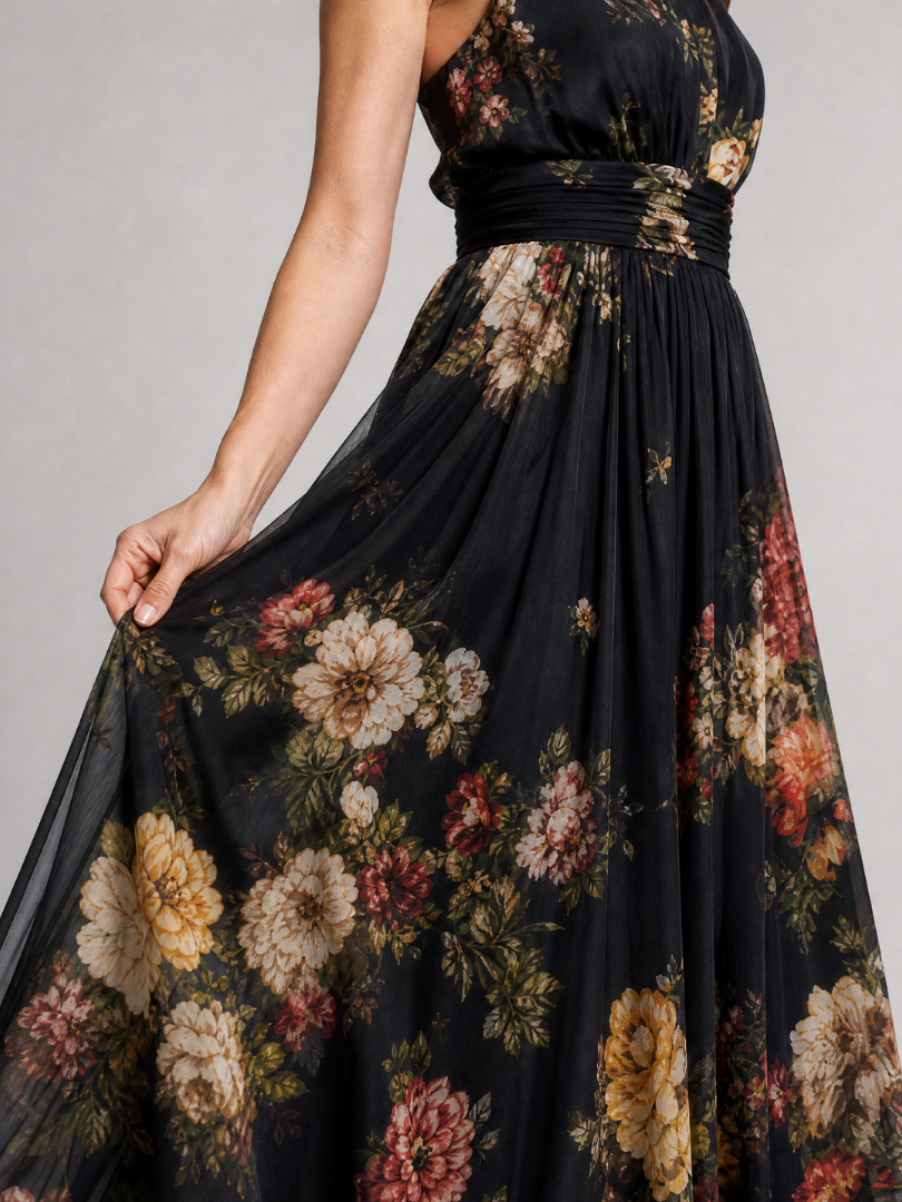 Robe Midi Florale à Col Halter SIOR