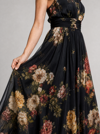 Robe Midi Florale à Col Halter SIOR