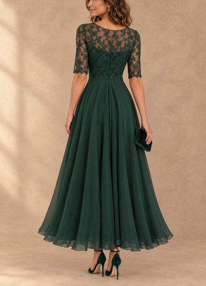 Abella | Robe en dentelle et mousseline