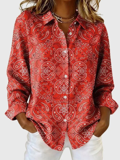 Blouse Boutonnée à Imprimé Cachemire JOANNA