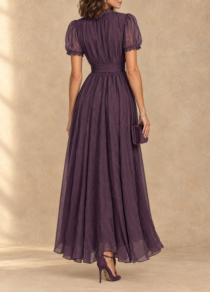 Elia | Robe longue froncée à encolure goutte