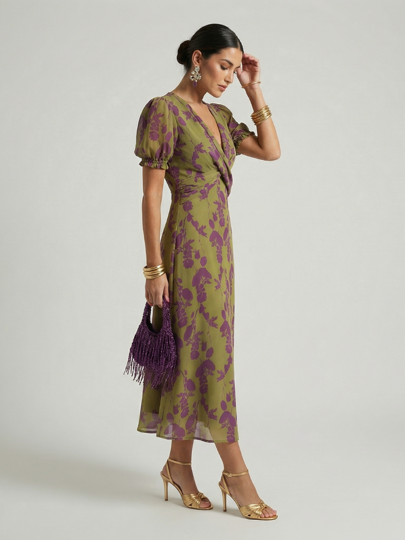 Robe Midi Décontractée Florale VIREL